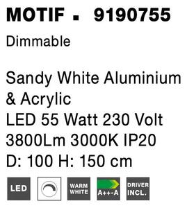 LED lustr Motif 100 bílé stmívatelné – Bílá