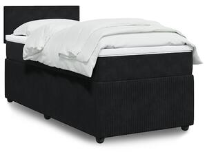Box spring postel s matrací černá 80 x 200 cm samet 3289886