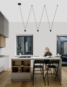 Moderní lustr Nocci 32 černé – Černá