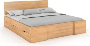 Buková postel s úložným prostorem - Hessler Drawers , 200x200 cm