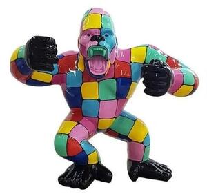 Dekorativní socha Gorila XL mix barev 70 cm