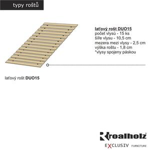 Dřevěná rozkládací postel z masivu DUO VO+NR (dřevěné rozkládací jednolůžko masiv DUO VO+NR)