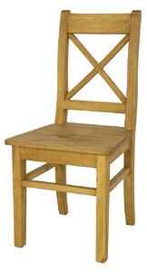 Drewmax KT702 - Rustikální židle masiv borovice (Borovicová jídelní židle z masivu)