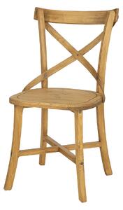 Drewmax KT701 - Rustikální židle masiv borovice (Borovicová jídelní židle z masivu)