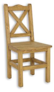 KT700 dřevěná rustikální jídelní židle z přírodní borovice Drewmax (Povrch přírodní vosk!)