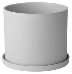 Květináč porcelánový šedobílý NONA BLOMUS