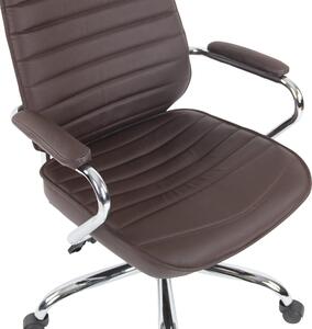 Kancelářská židle Kendal - pravá kůže | hnědá