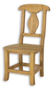 Drewmax KT706 - Rustikální židle masiv borovice (Borovicová jídelní židle z masivu)