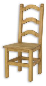 Drewmax KT705 - Rustikální židle masiv borovice (Borovicová jídelní židle z masivu)