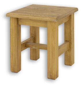 KT710 dřevěná rustikální stolička z přírodní borovice Drewmax (Povrch přírodní vosk!)