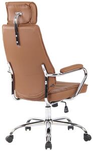 Kancelářská židle Kendal - pravá kůže | světle hnědá
