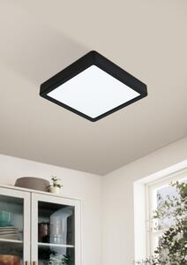 EGLO LED chytré stropní světlo do koupelny FUEVA-Z, 16,5W, 21x21cm, hranaté, černé 900109