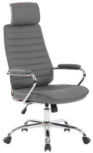 Kancelářská židle Kendal - pravá kůže | šedá