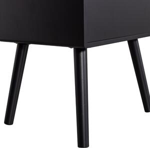 Hoorns Černý lakovaný noční stolek Zyzo II. 36 x 30 cm