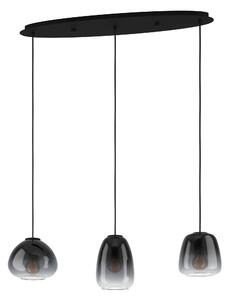 EGLO Moderní závěsné osvětlení nad jídelní stůl AGUILARES, 3xE27, 40W, černé 900195
