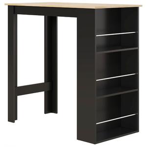 HOMCOM Vysoký Barový Stolek - rozměry 112D x 57Š x 106V cm - 3 police - černý | Aosom