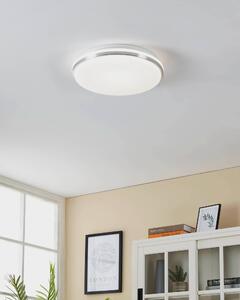 EGLO Stropní LED koupelnové osvětlení PINETTO, 15,6W, denní bílá, 34cm, kulaté, chromované 900365