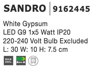 Nástěnné svítidlo Sandro 11 bílé – Bílá