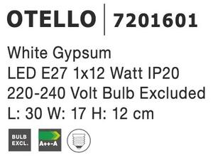 Nástěnné svítidlo Otello 1 – Bílá