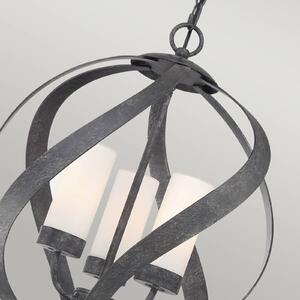 Závěsné světlo Blacksmith, černá/bílá, Ø 40,7 cm