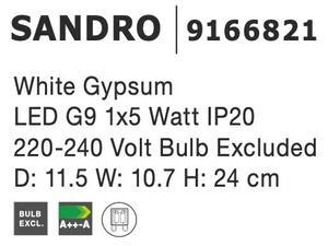Nástěnné svítidlo Sandro 3 bílé – Bílá