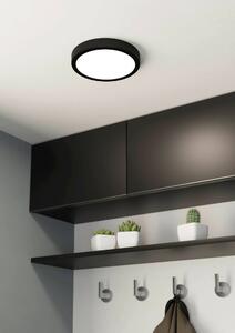 EGLO LED stropní osvětlení do koupelny FUEVA 5, 17W, teplá bílá, 21cm, kulaté, černé 900653