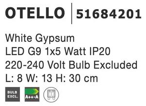 Nástěnné svítidlo Otello A – Bílá