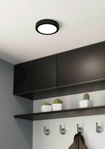 EGLO LED stropní osvětlení do koupelny FUEVA 5, 11W, teplá bílá, 16cm, kulaté, černé 900637