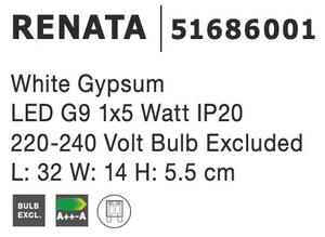 Nástěnné svítidlo Renata 1 bílé – Bílá