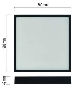 EMOS Přisazené stropní LED osvětlení NEXXO, 28,5W, teplá bílá-studená bílá, čtvercové, černé ZM6353