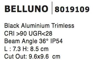 Podhledové svítidlo Belluno R hliníkové – Šedá