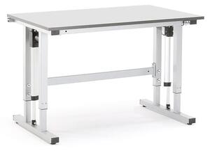 AJ Produkty Pracovní stůl MOTION, elektrické polohování, 300 kg, 1200x800 mm, HPL, šedá