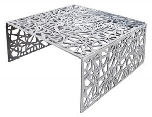 Abstract konferenční stolek 60 cm stříbrný