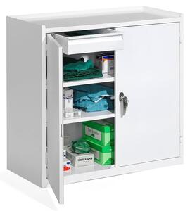 AJ Produkty Kovová skříňka SERVE, 900x950x450 mm, bílá