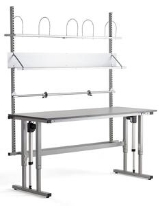 AJ Produkty Balicí stůl MOTION, elektricky nastavitelná výška, 2000x800 mm, šedá