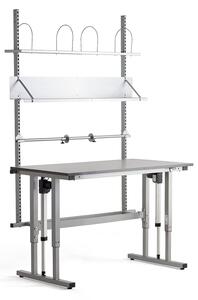 AJ Produkty Balicí stůl MOTION, elektricky nastavitelná výška, 1500x800 mm, šedá