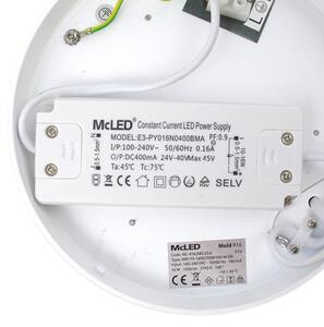 McLED LED přisazené svítidlo Mold R16, 16W, 4000K, neutrální bílá, kulaté, bílé 416.041.33.0