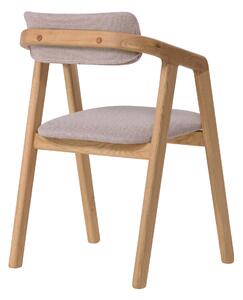 Dubová židle Aksel béžovým polstrováním