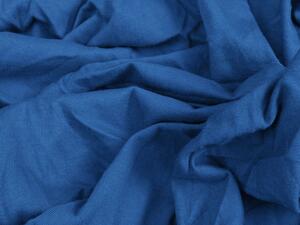 Jersey prostěradlo tmavě modré 160 x 200 cm