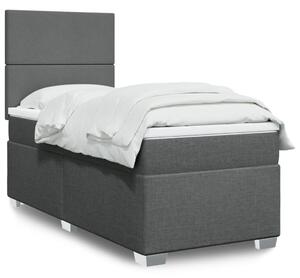 Box spring postel s matrací tmavě šedá 80 x 200 cm textil 3290309