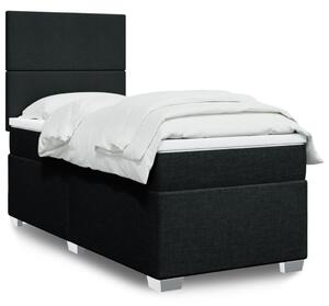 Box spring postel s matrací černá 80 x 200 cm textil 3290310