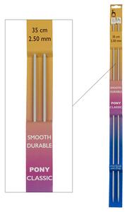 BELLATEX Jehlice dlouhé Stříbrná 2, 5 mm / 35 cm délka