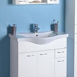 Aqualine Zara umyvadlo 79.5x46 cm polokulatý klasický-nábytkový bílá lesk 10080