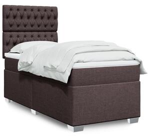 Box spring postel s matrací tmavě hnědá 80x200 cm textil 3290325