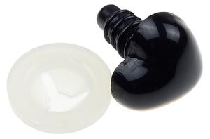 BELLATEX Čumáček srdce Černá 13x12 mm - 10ks