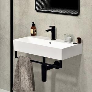 Isvea Sistema umyvadlo 70x42 cm obdélníkový klasický-na pult bílá lesk 10SF50070