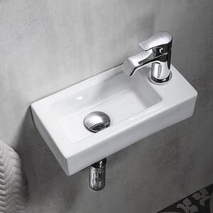Sapho Small umyvadlo 37x19 cm obdélníkový klasický-na pult bílá lesk AR495