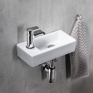 Sapho Small umyvadlo 37x18 cm obdélníkový klasický-na pult bílá lesk AR496