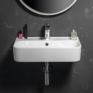 Isvea Sistema umyvadlo 55x38 cm obdélníkový klasický-na pult bílá lesk 10PL53055