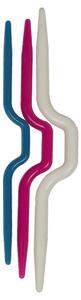 BELLATEX Jehlice pomocné pletací Modrá 11 cm délka - prohnuté